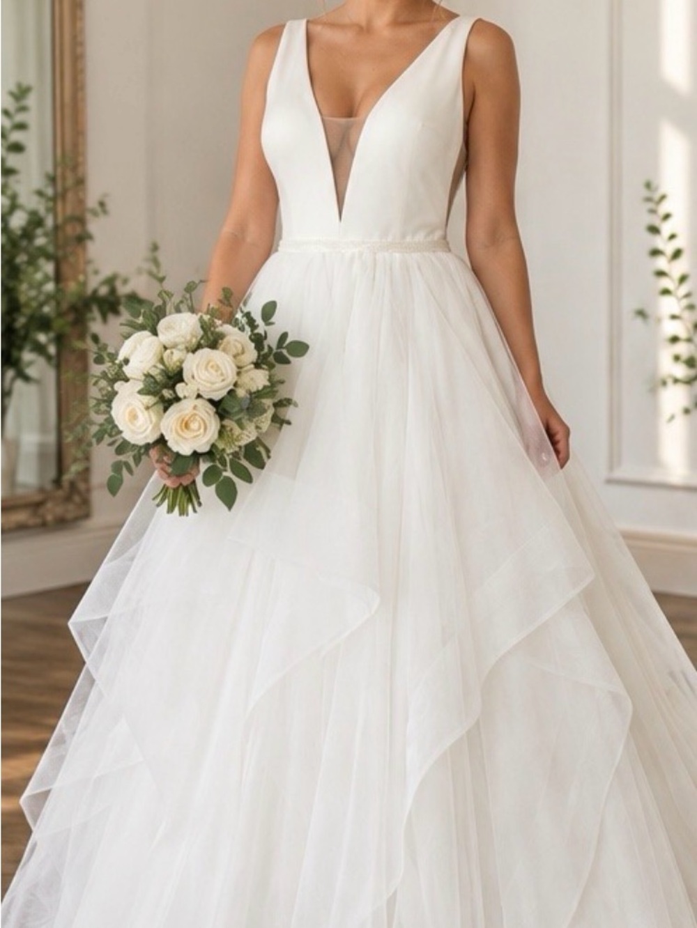 Maggie Sottero Fatima Plunging V-Neck Ball Gown